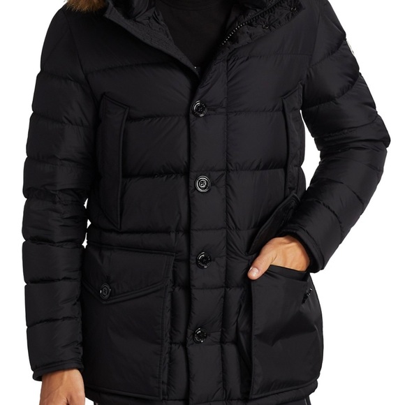 CLUNY GIUBBOTTO Fur-Trim Nylon Down Parka Moncler - 4 - Picture 8 of 9